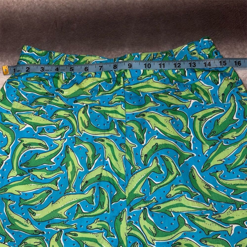 Lilly Pulitzer Vintage White Label Dolphin Print Bermuda Shorts 10 - Picture 7 of 9